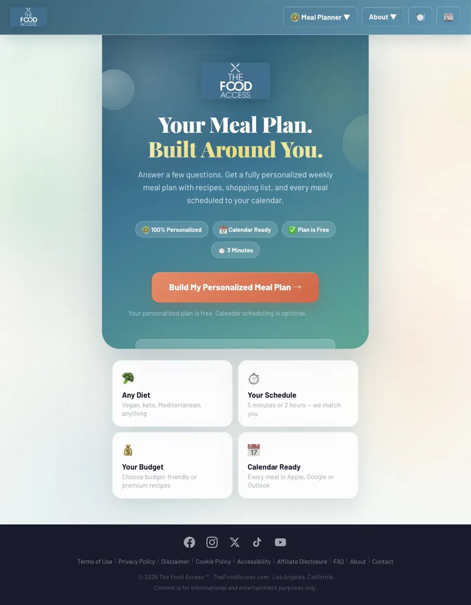 The Food Access personalized food platform