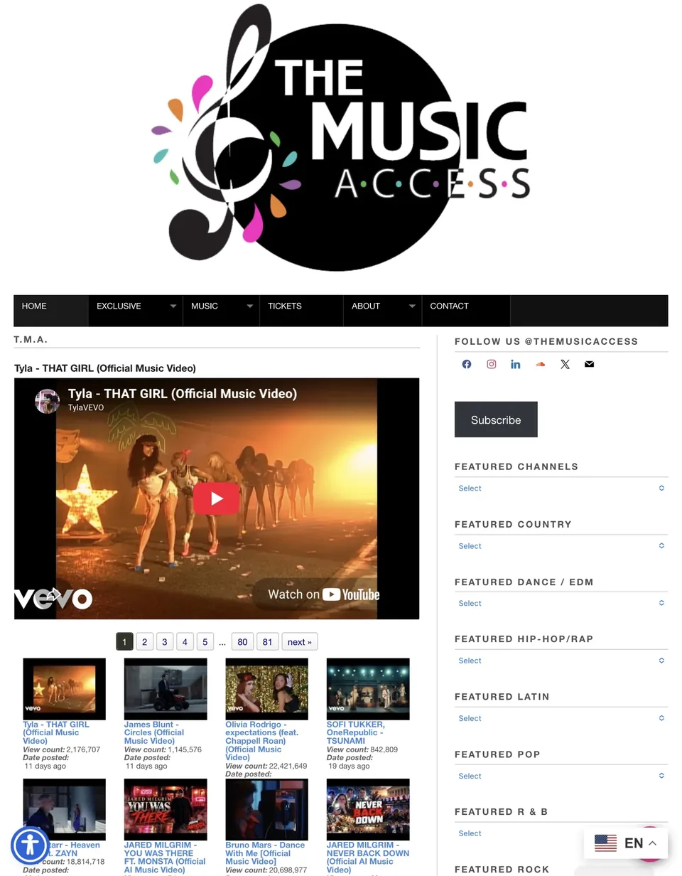 The Music Access music discovery platform