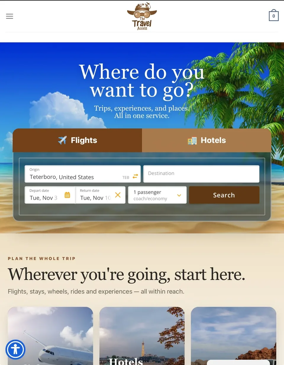 The Travel Access travel planning platform
